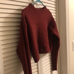Red crop top sweater